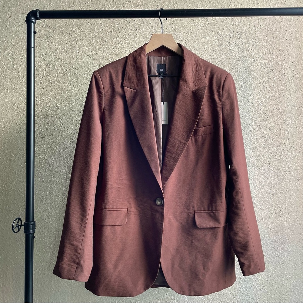 River island brown blazer